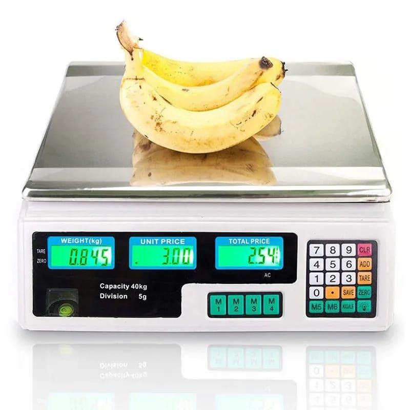 GENERICO - PESA DIGITAL 40 KILOS RECARGABLE NEGOCIO ELECTRONICA ALMACEN
