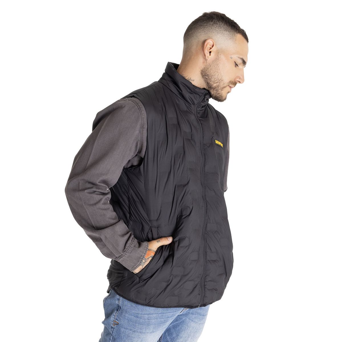 CAT - Chaqueta Sin Mangas Hombre Foundation Bonded Negro CAT