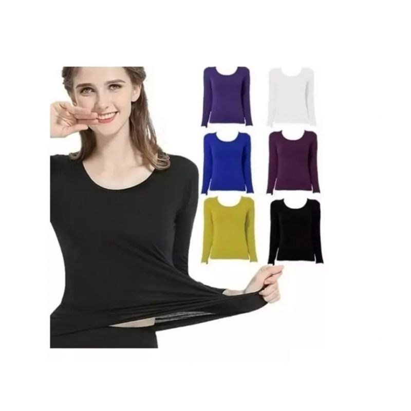 ANNI STAR - Pack 3 Camiseta Polera Bambu Mujer Colores…
