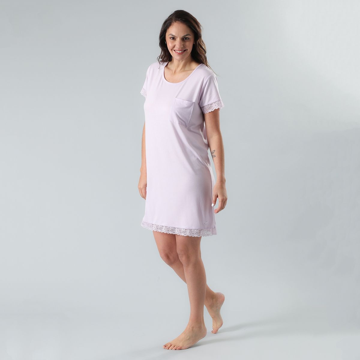 FLORES - Camisola Bolsillo Encaje