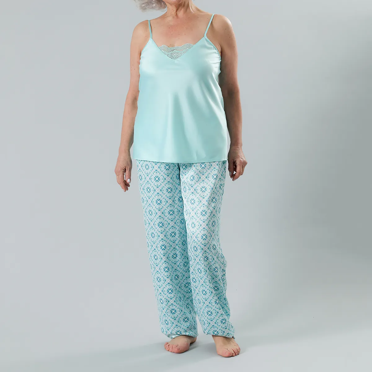 FLORES - Set Pabilo + Pantalon Satin Print