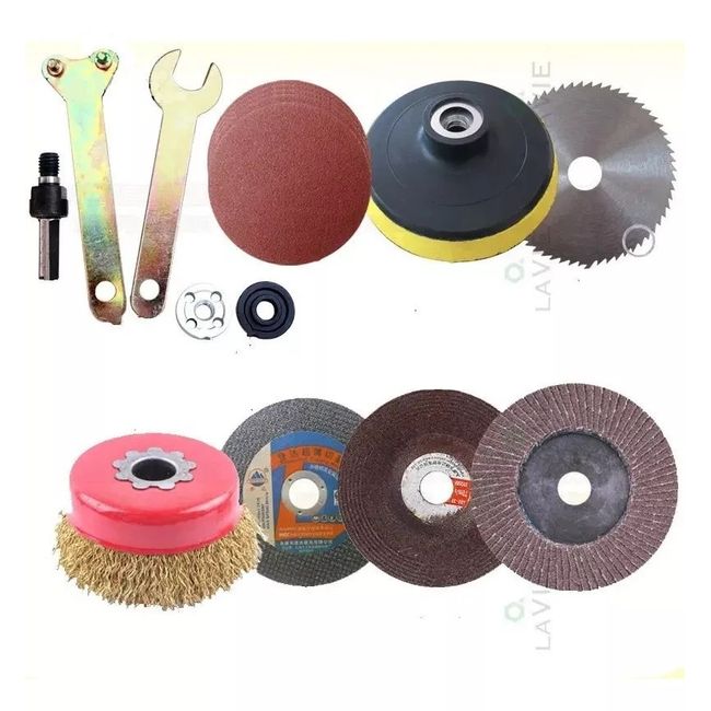 GENERICO - Disco Corte Pulido Para Esmeril O Taladro Set 14 Pcs