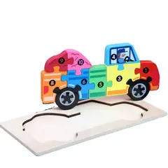 GENERICO - Juguete Madera Rompecabezas 3d Puzzles Auto Niños Bebe…
