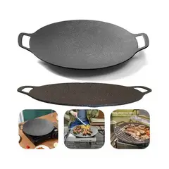GENERICO - Plancha Antiadherente Budare Sartén De Hie rro 30 cm