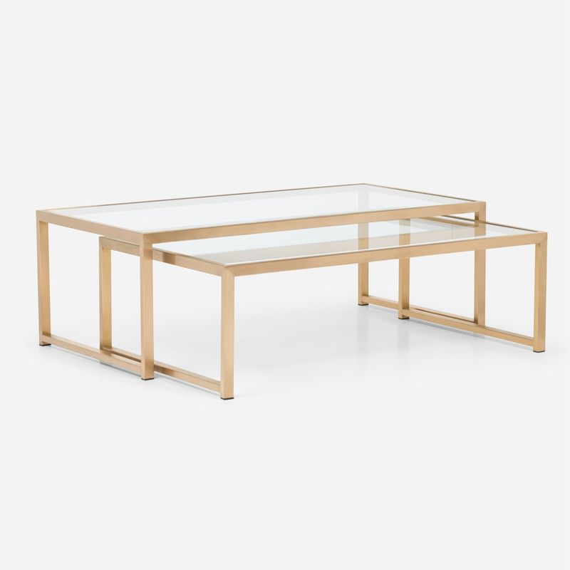 ROSEN - Mesa de Centro Nido Rosen Tresa 120 x 60 cm Dorado