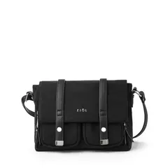 ZIOL - Cartera bandolera con tapa pequeña erzurum negro