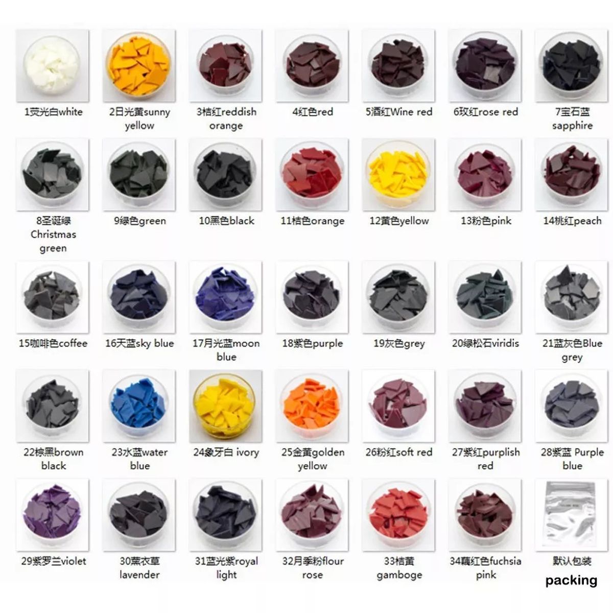 GENERICO - Colorante Para Vela Y Jabón Pigmento Colores Crema 34 Pcs