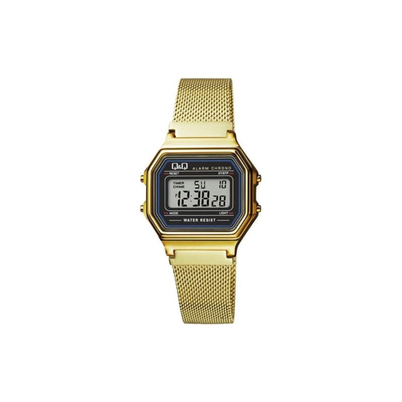 Q&Q - Reloj M173J027Y Digital Dorado QQ QQ