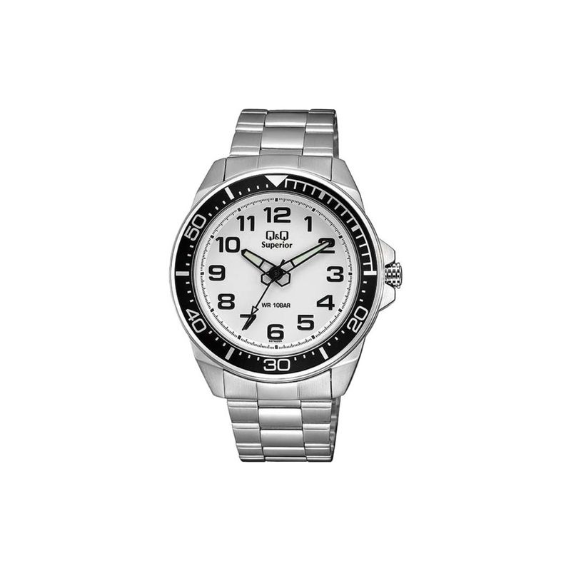 Q&Q - Reloj S374J204Y Análogo Plateado QQ