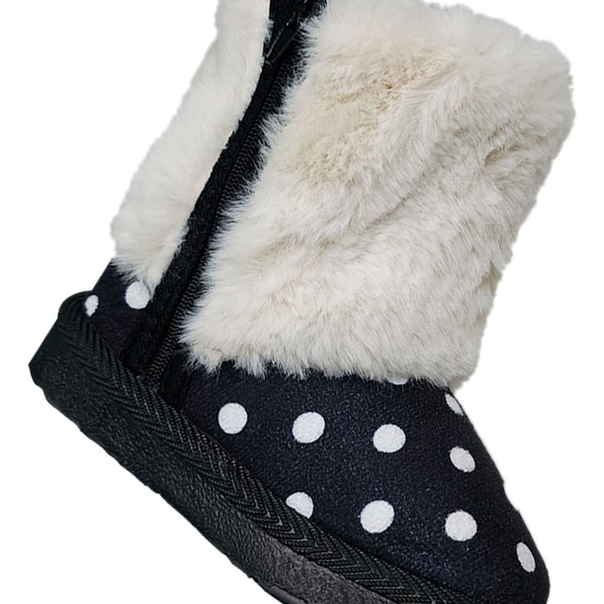 GENERICO - Botines Invierno Con Chiporro Niña Puntos Negro - 7236
