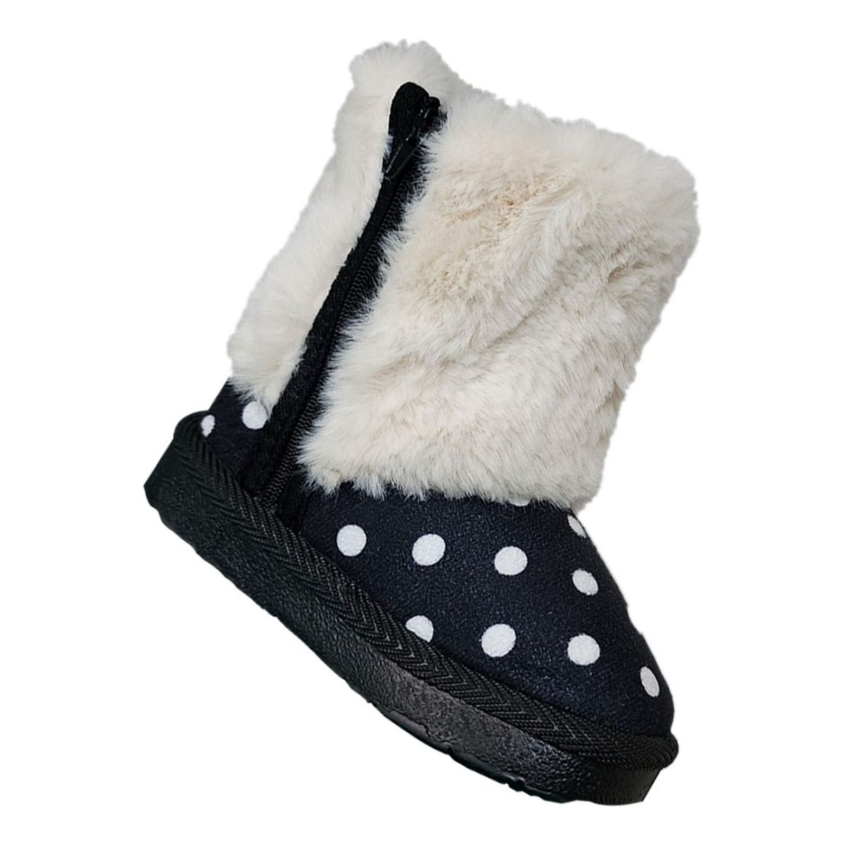 GENERICO - Botines Invierno Con Chiporro Niña Puntos Negro - 7236