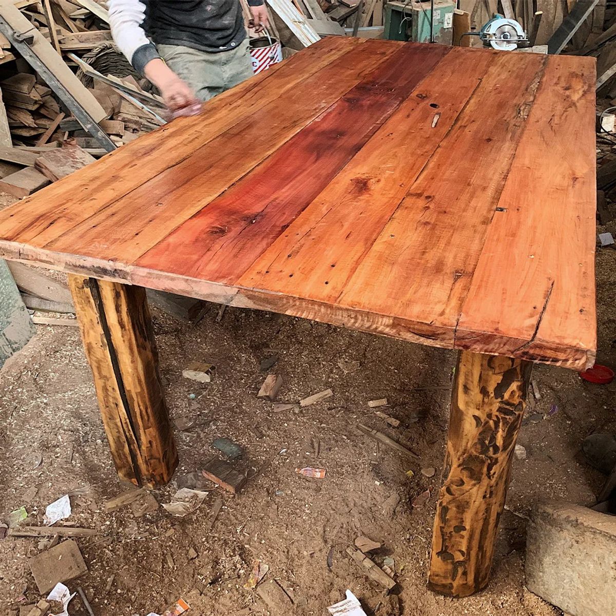 NOWU HOGAR - Mesa Terraza rustica clásica 200x100