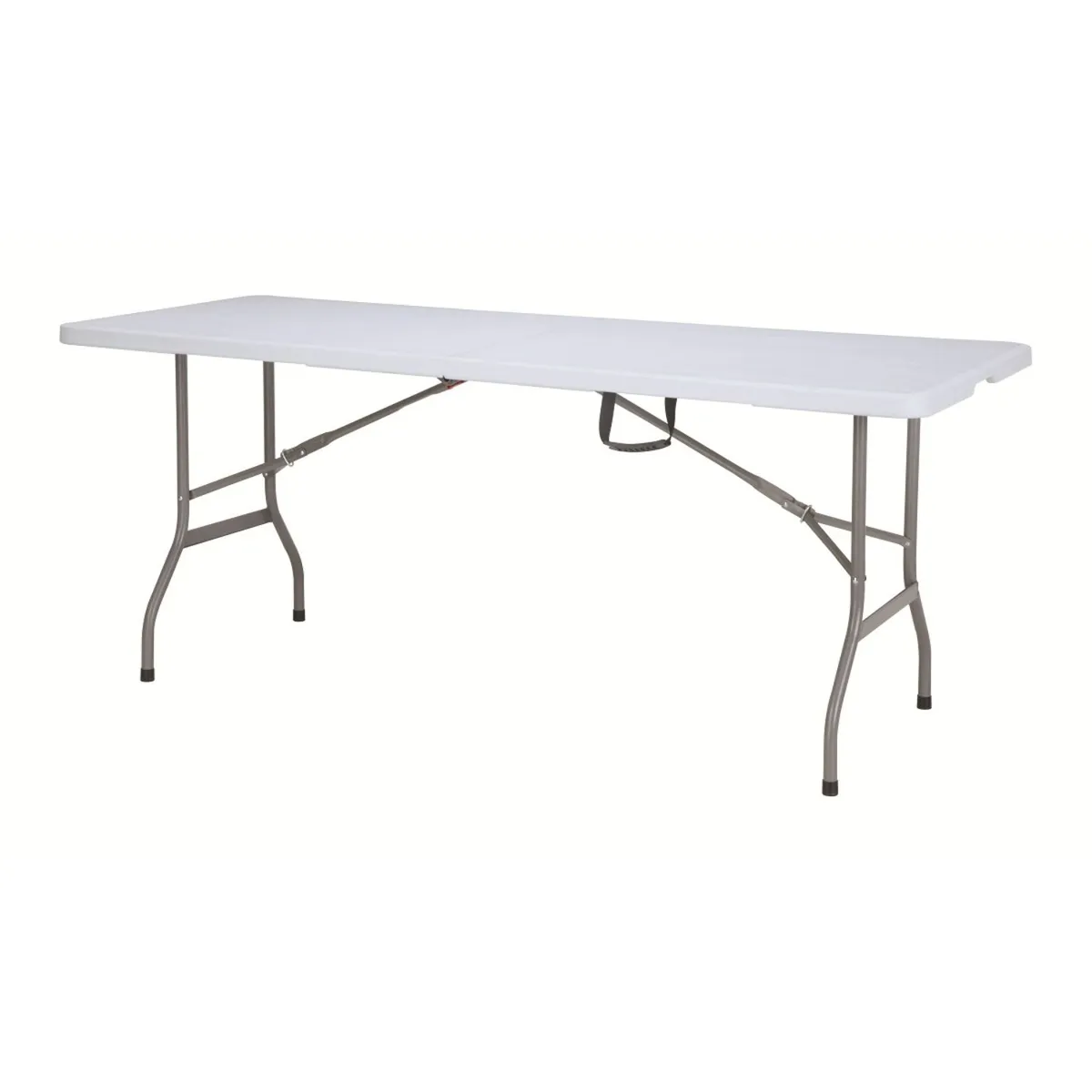 AMUV - Mesa plegable 152x70x74 cm tipo maleta blanca