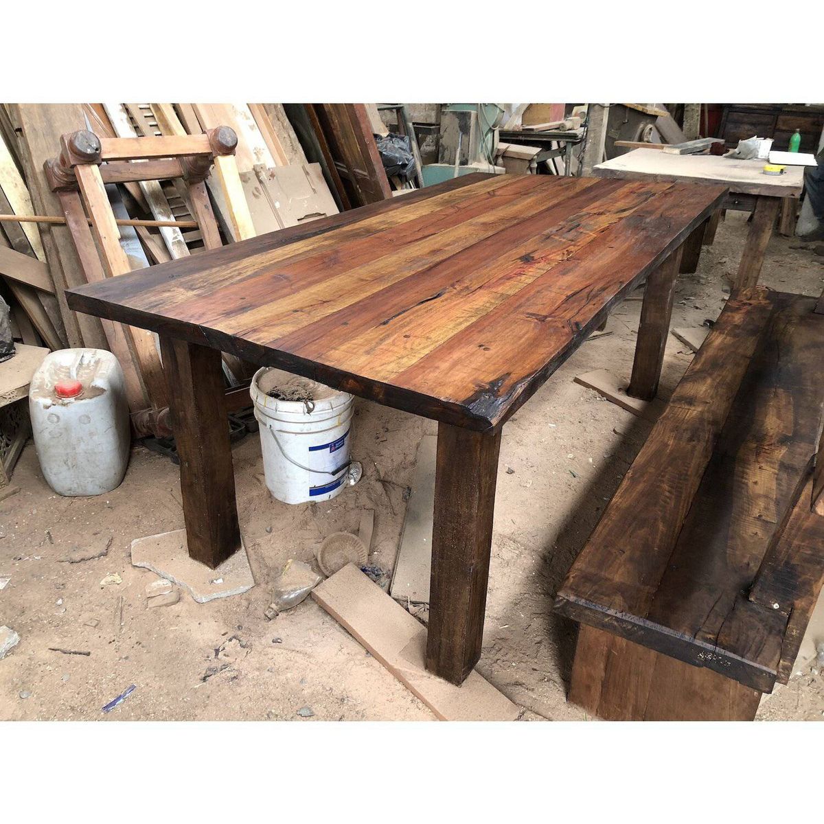 NOWU HOGAR - Mesa Comedor Roble clásica 160x90