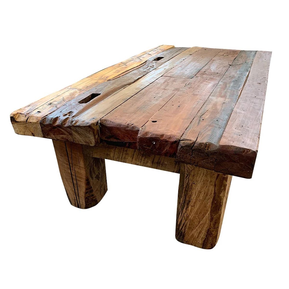 NOWU HOGAR - Mesa Centro Rustica 100x100