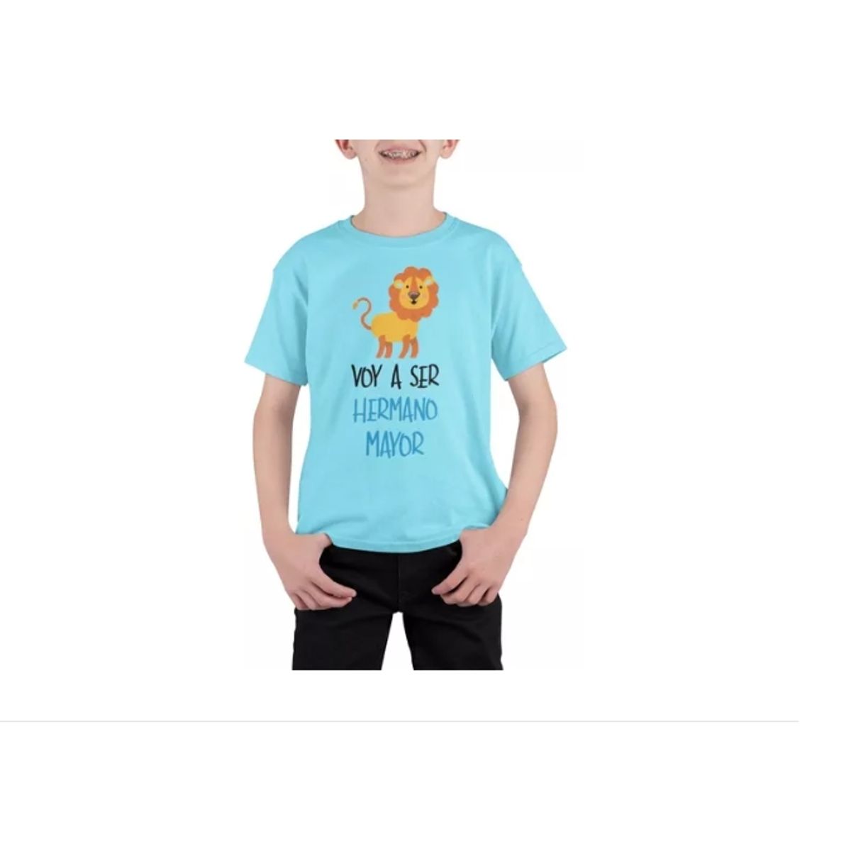GENERICO - Polera Niño Hermano Mayor con  Tigre Estampada