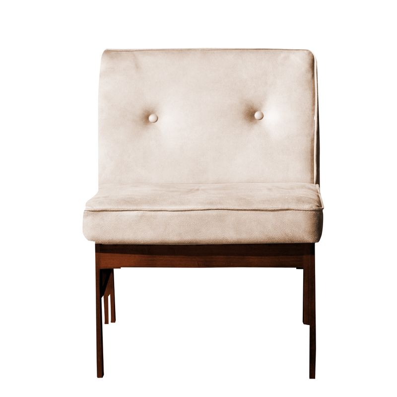 LATAM HOME - Sitial Latam Home Colonia Beige Con Patas De Madera