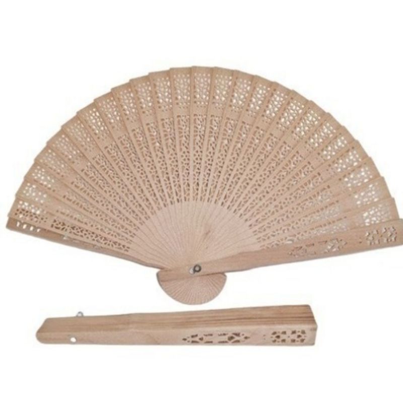 U BUY - Abanico Bambú Elegante Madera 10 Unidades
