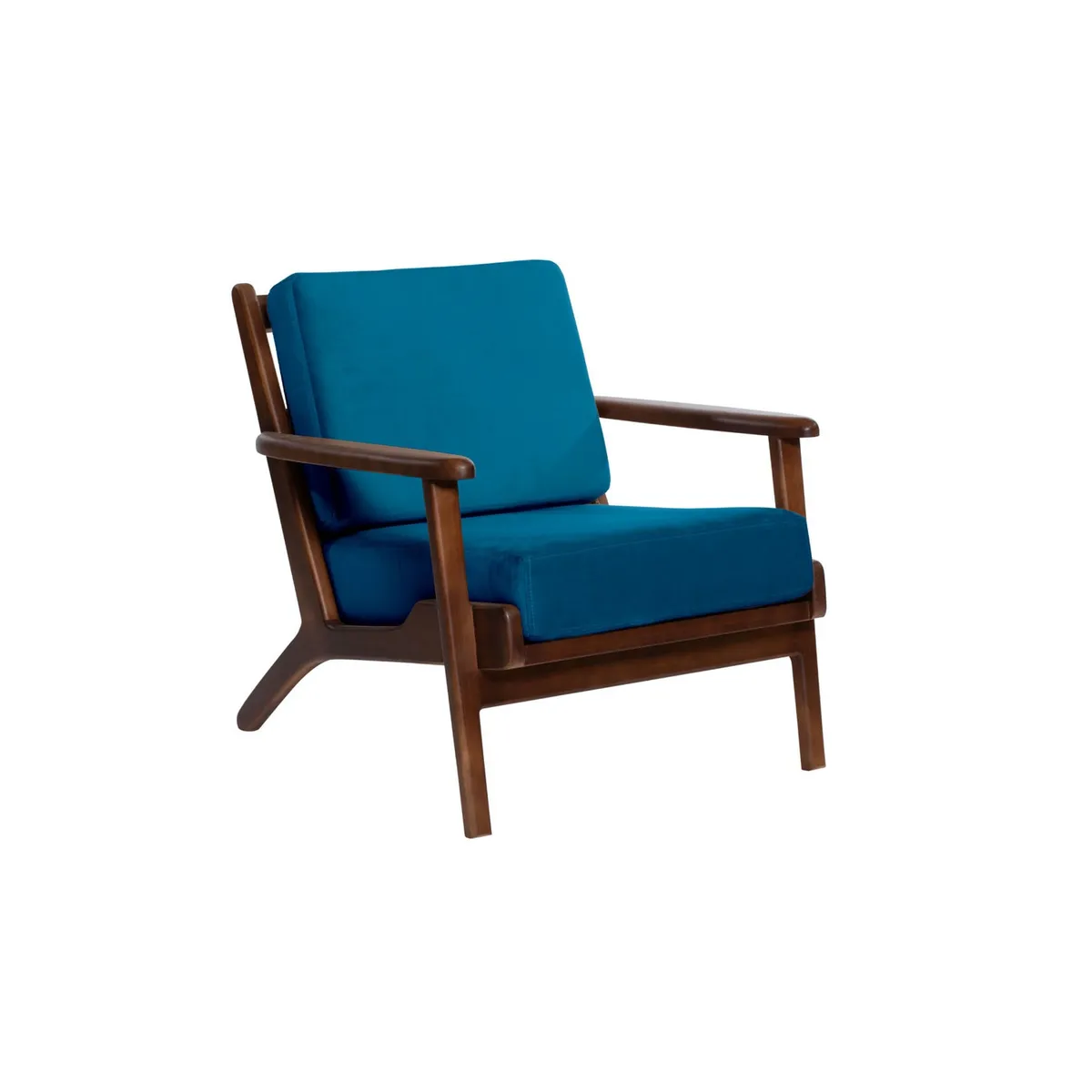 LATAM HOME - Sitial Neuss Tela Velvet Azul Petroleo