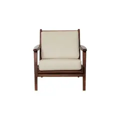 LATAM HOME - Sitial Neuss Pu Beige Con Madera