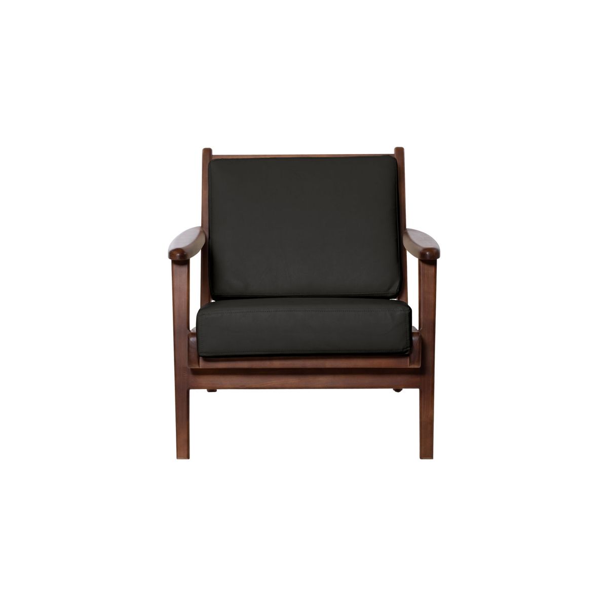LATAM HOME - Sitial Latam Home Neuss Pu Negro Con Asiento Acolchado