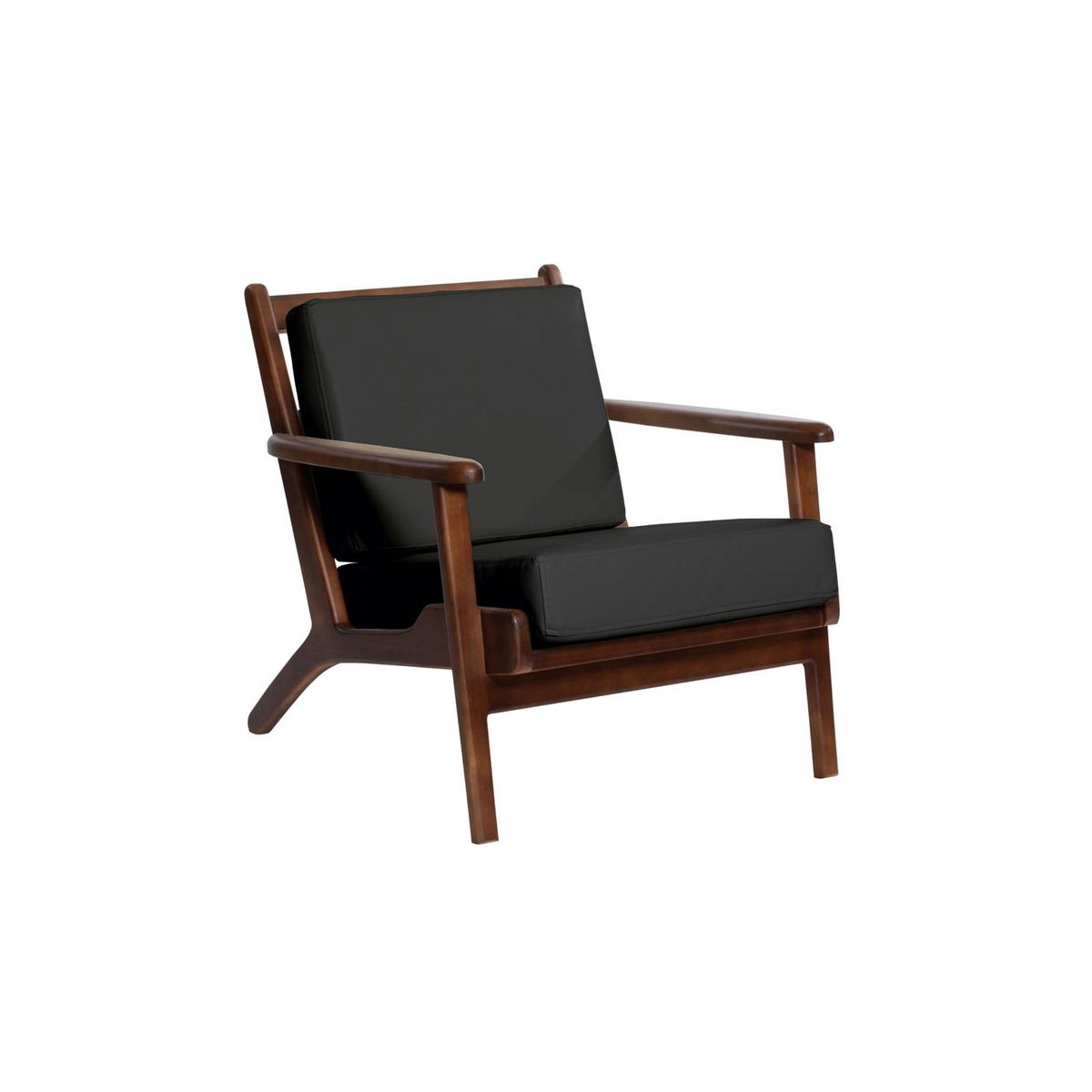 LATAM HOME - Sitial Latam Home Neuss Pu Negro Con Asiento Acolchado