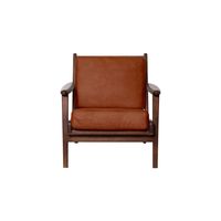 Sitial Neuss Cuero Café Claro Con Brazos