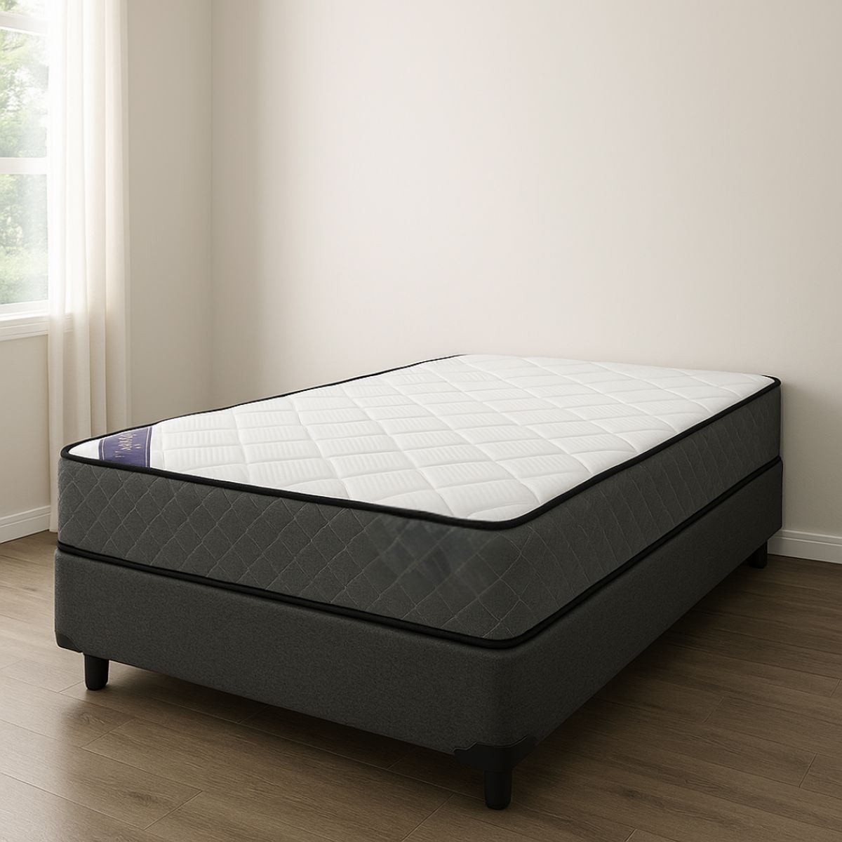 TEVERE - Colchón Resorte 1 Plaza Altura 21cm