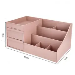 GENERICO - Caja Organizador Cosmeticos Maquillajes Cosmetiqueros Rosa
