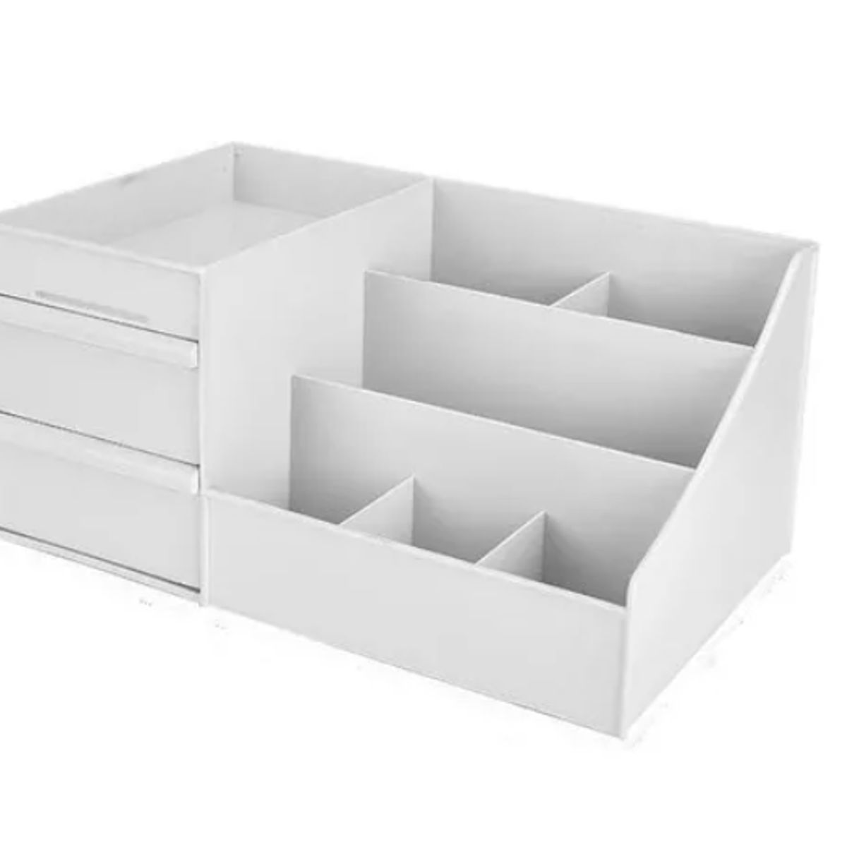 GENERICO - Caja Organizador Cosmeticos Maquillajes Cosmetiqueros Blanco