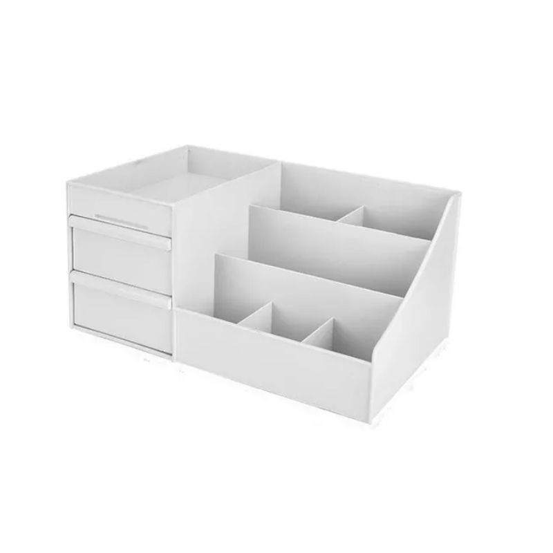 GENERICO - Caja Organizador Cosmeticos Maquillajes Cosmetiqueros Blanco