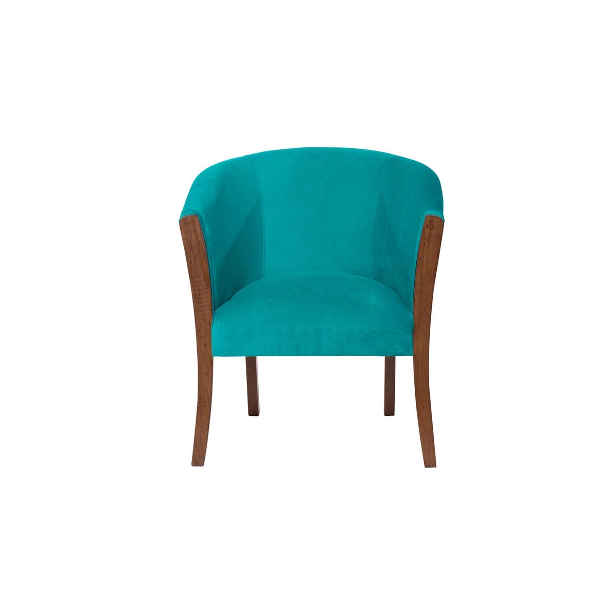 LATAM HOME - Sitial Latam Home Dortmund Turquesa, Tela Velvet Y Estructura De Madera