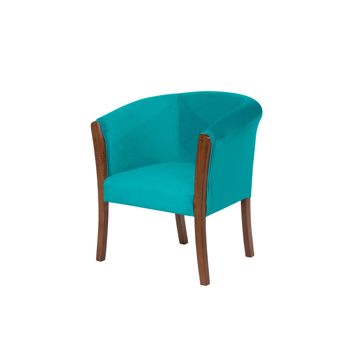 LATAM HOME - Sitial Latam Home Dortmund Turquesa, Tela Velvet Y Estructura De Madera