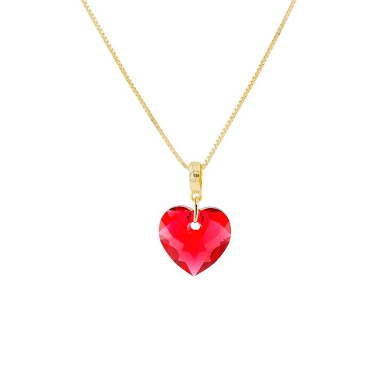 JOYAS MONTERO - Collar Amor Gold Cristal Genuino Siam Shimmer