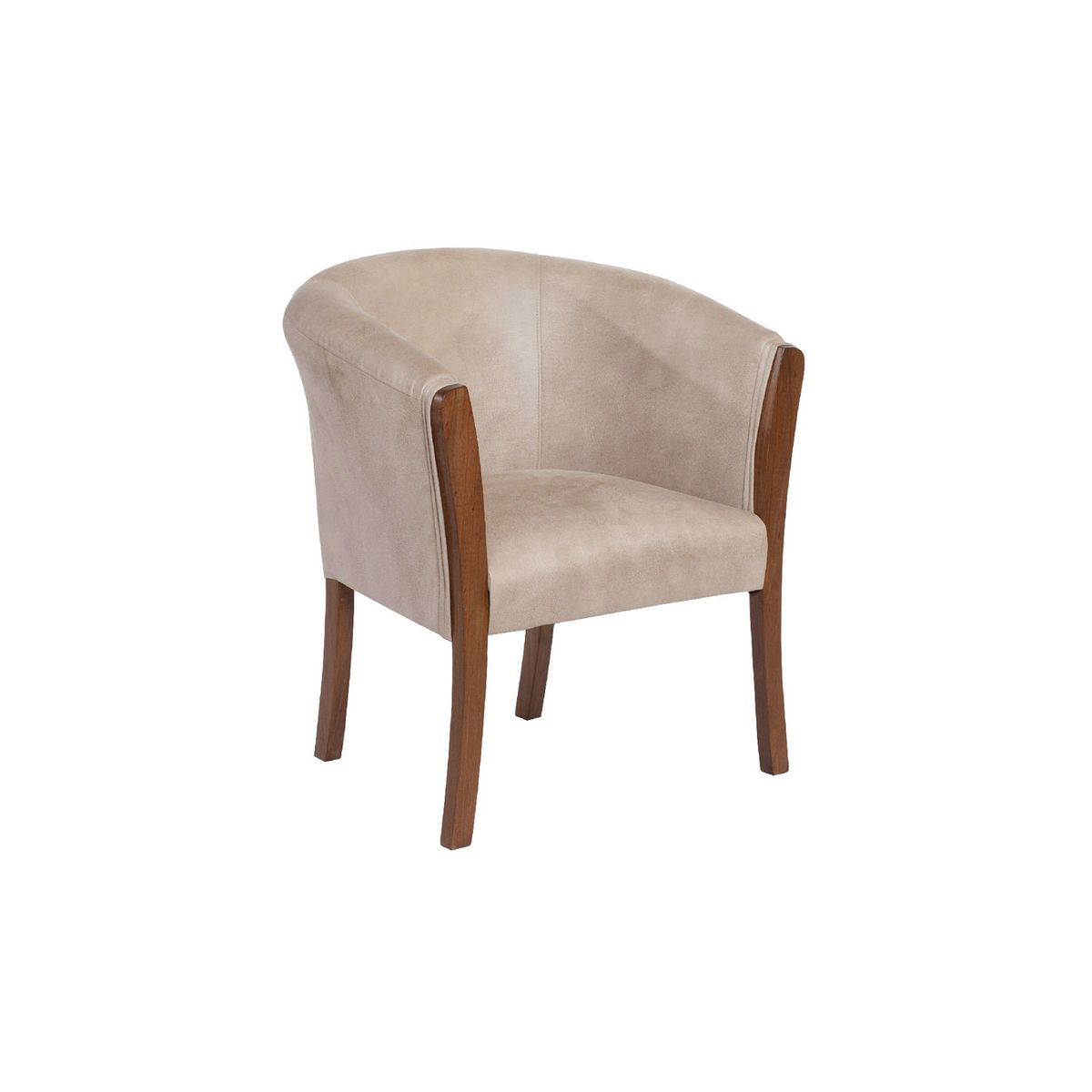 LATAM HOME - Sitial Latam Home Dortmund Beige Cuero Y Madera