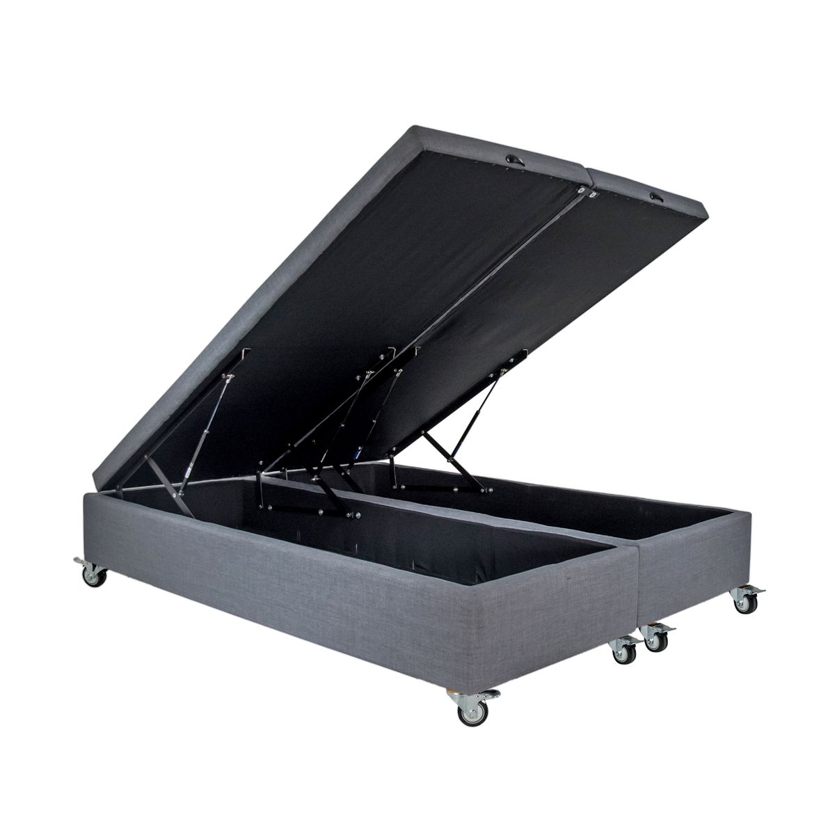 BLOCCARE - Base de Cama Baúl King para colchón Emma 200 cm con Rueda Deluxe