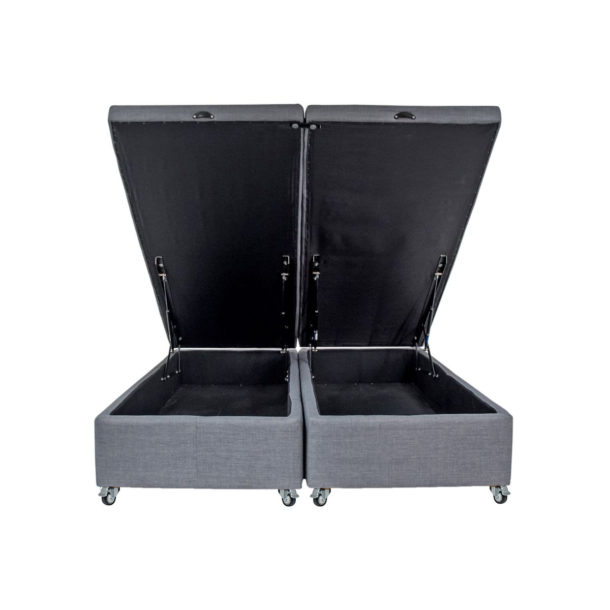 BLOCCARE - Base de Cama Baúl King para colchón Emma 200 cm con Rueda Deluxe