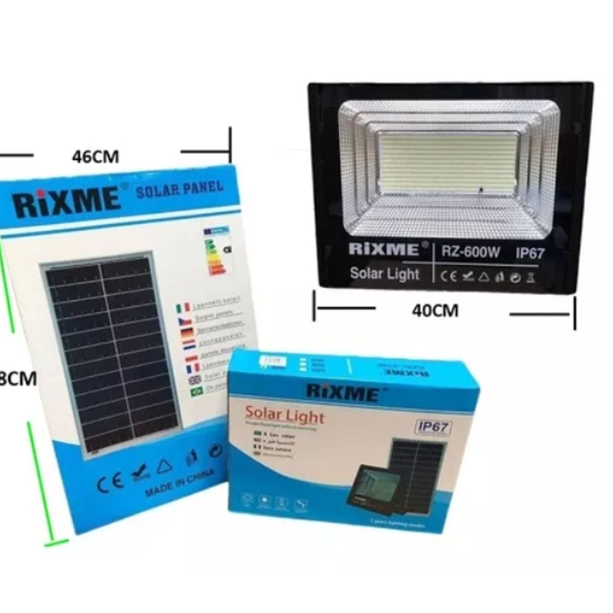 OFERTABKN - Foco Led Con Panel Solar 600w Ip67