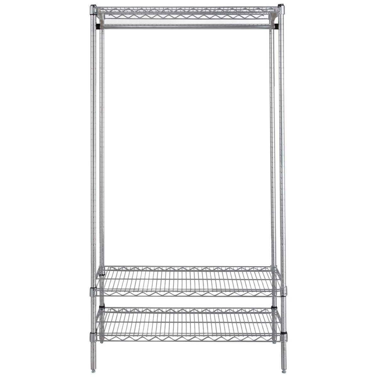 AUTORODEC - Ropero Acero Cromado 46X91X160 Cm 2 Repisas inferiores