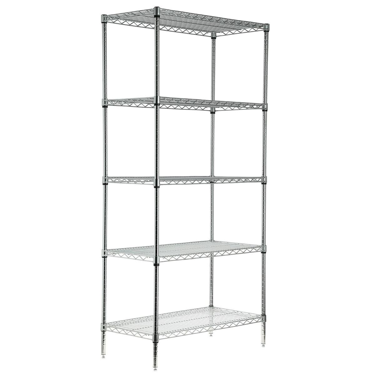 AUTORODEC - Estante Acero Cromado 46X91X188 Cm 5 Repisas