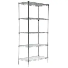 AUTORODEC - Estante Acero Cromado 46X91X188 Cm 5 Repisas