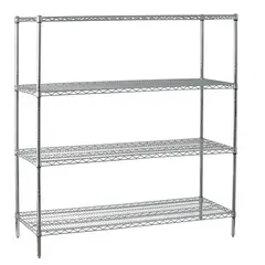 AUTORODEC - Estante Acero Cromado 46X152X160 Cm 4 Repisas