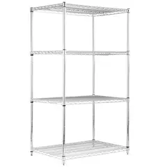 AUTORODEC - Estante Acero Cromado 61X91X160 Cm 4 Repisas