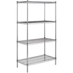 AUTORODEC - Estante Acero Cromado 46X91X160 Cm 4 Repisas