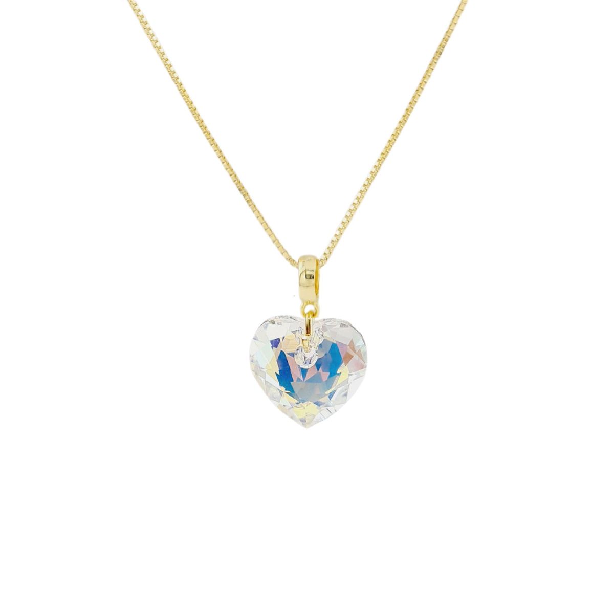 JOYAS MONTERO - Collar Amor Gold 24K creado con cristales de Swarovski® Aurora Boreal