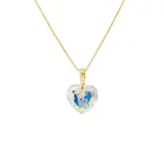 JOYAS MONTERO - Collar Amor Gold Cristal Genuino Aurora Boreal