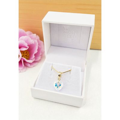 Imagen 2 del producto Collar Amor Gold 24K creado con cristales de Swarovski® Aurora Boreal