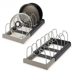 GENERICO - RACK ORGANIZADOR DE OLLAS EXPANDIBLE MENAJE TABLAS TAPAS X L