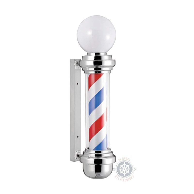 GENERICO - Poste Barbero Peluqueria Barberia Luz Giratorio Colores Clasicos 88cm…