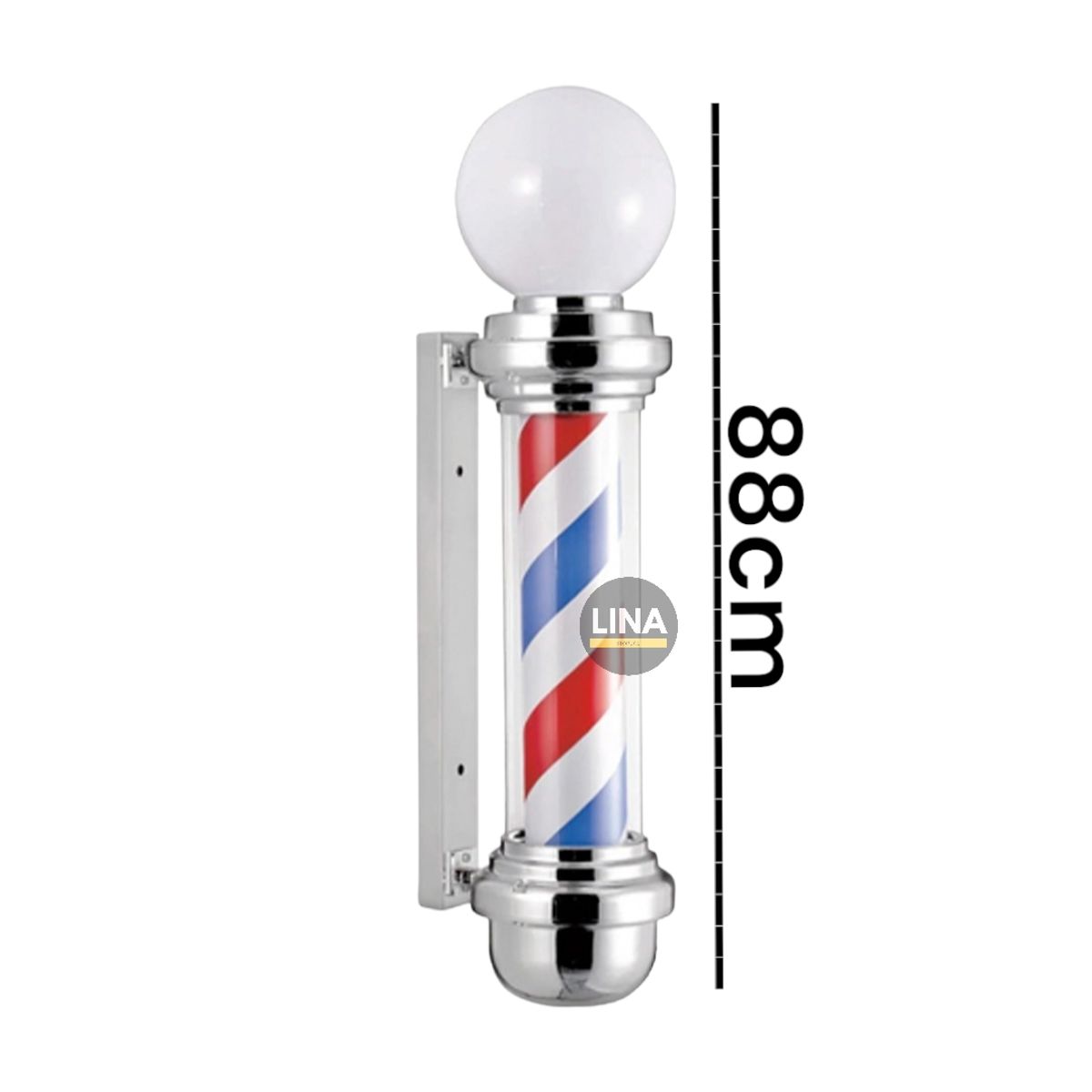 GENERICO - Poste Barbero Peluqueria Barberia Luz Giratorio Colores Clasicos 88cm…
